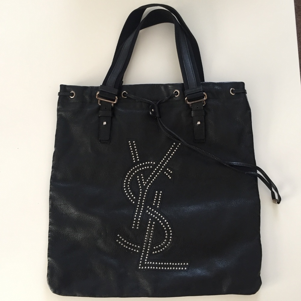 YSL Yves Saint Laurent Kahala Leather Tote Bag